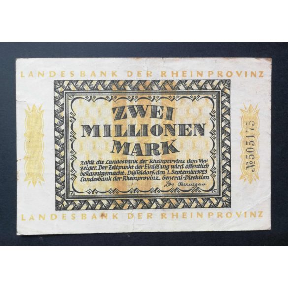 Germany 2 million Mark 1923 F+