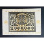 Germany 2 million Mark 1923 F+