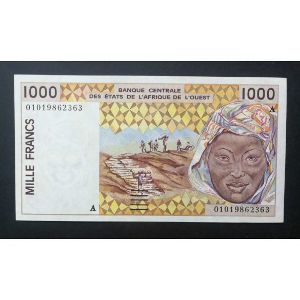 Nyugat-Afrikai Államok, Elefántcsontpart 1000 Francs 1997-2001 UNC