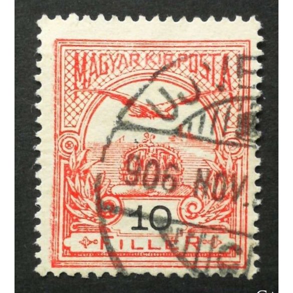 Hungary 1906 TURUL 10 f perf. 15 ÚJVE(RBÁSZ) used