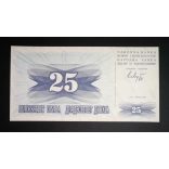 Bosnia Herzegovina 25 Dinars 1992 UNC