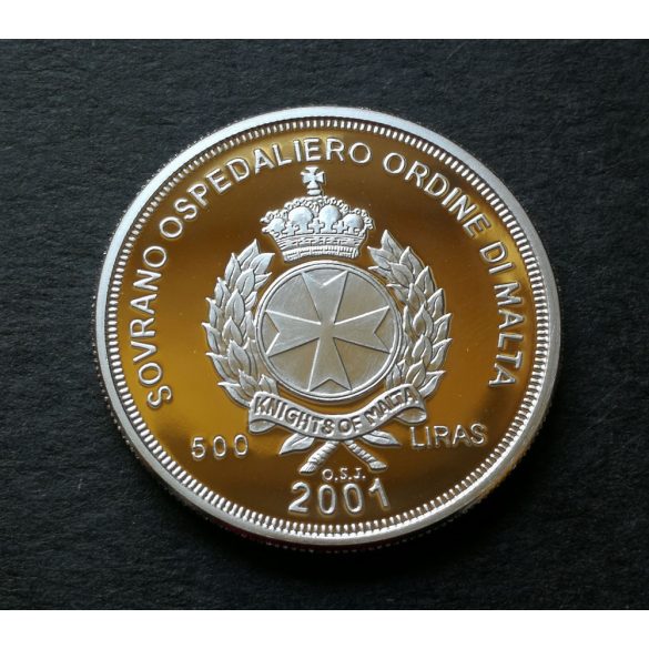Malta 500 Liras 2001 silver PP, Commemorative coin