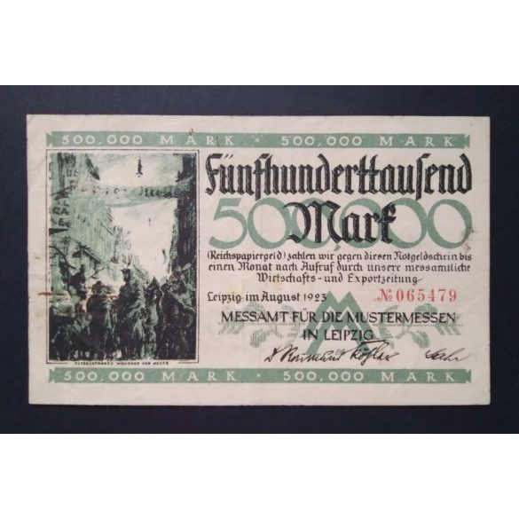 Németország 500000 Mark Leipzig 1923 VF