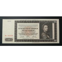  Protectorate of Bohemia and Moravia 500 Korun 1942 Unc Specimen Wor: P-12s, Ros: R-565e