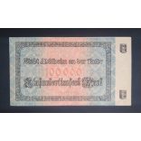 Németország Mülheim 100000 Mark 1923 VF szárazbélyegzővel