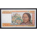 Madagaszkár 2500 Francs 1998 Unc