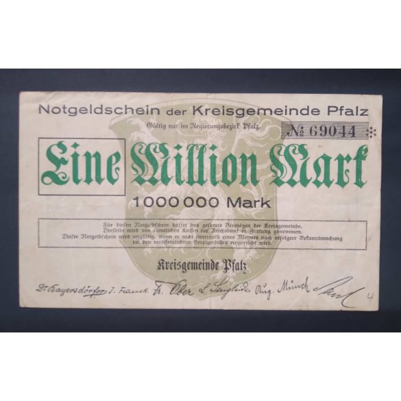 Németország Speyer 1 Millió Mark 1923 F 