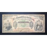 Peru 5 Soles 1879 VG+