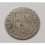Poland Sigismund 3 Polker 1611 1,05 g silver