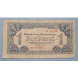 Hungary 1 Red Army Pengo 1944 VG with serial