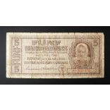 Ukraine 5 Karbowanez 1942 VG