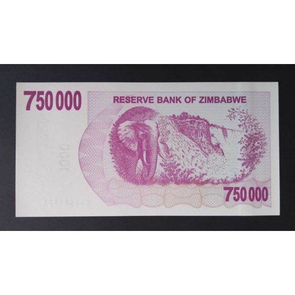 Zimbabwe 750000 Dollars 2007 UNC