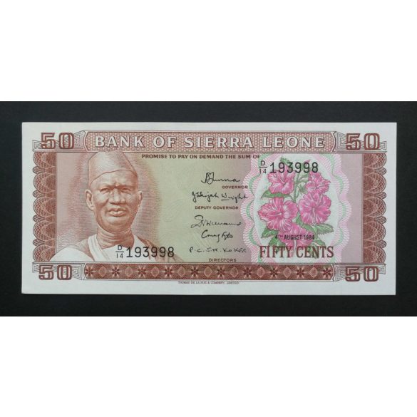 Sierra Leone 50 Cents 1984 UNC-