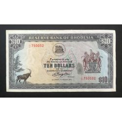 Rhodesia 10 Dollars 1979 F+