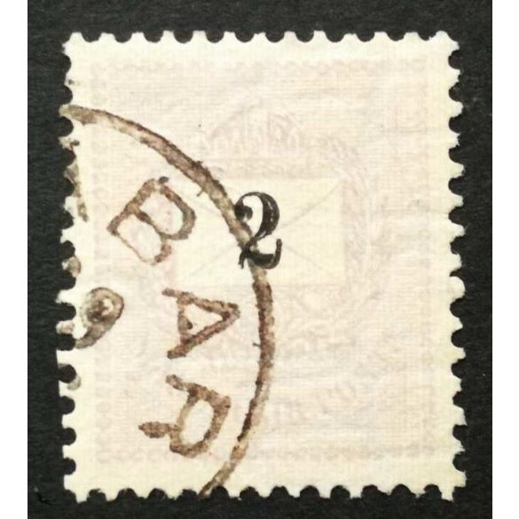 Hungary 1898 Letter, black cipher 2 kr. perf. 12: 11 3/4 (Z)ABAR used