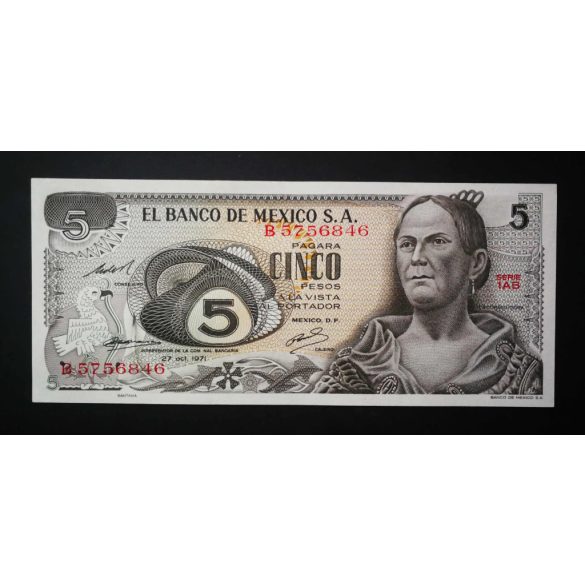 Mexikó 5 Pesos 1971 XF