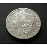USA 1 Dollar 1880 Morgan  silver