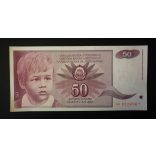 Yugoslavia 50 Dinara 1990 Unc