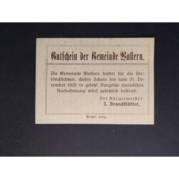 Austria 10 Heller 1920 Unc- Wallern