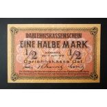 Germany 1/2 Mark KOWNO Poland, Lithuania, Latvia occupation 1918 F