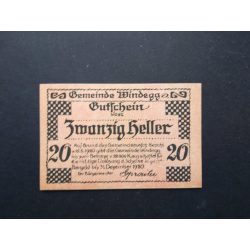 Ausztria 20 Heller 1920 Unc Windegg