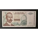 Bosnia and Herzegovina 500 million Dinara 1993 Unc