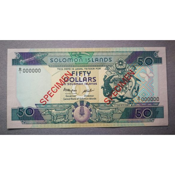 Solomon Islands 50 Dollars 1986 UNC - specimen