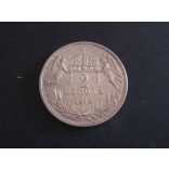 Ferenc József of Hungary 2 Crowns 1913 KB gXF silver