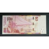 Bahamas 3 Dollars 2019 UNC