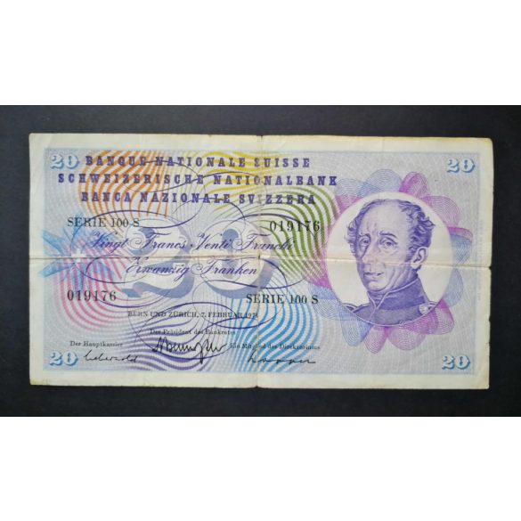 Svájc 20 Francs 1974 VG+