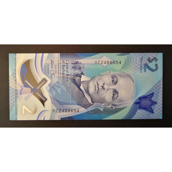 Barbados 2 Dollars 2022 UNC 