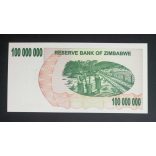 Zimbabwe 100 Million Dollars 2008 UNC
