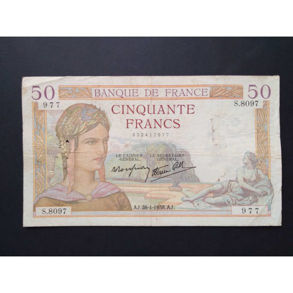 Franciaország 50 Francs 1938 F- 