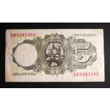 Spain 5 Pesetas 1951 VF