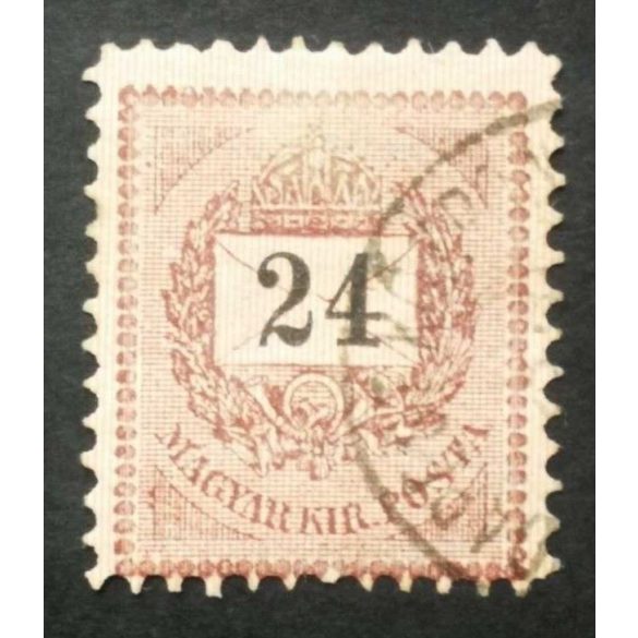 Hungary 1889 Letter, black cipher 24 kr. perf. B11 1/2 used