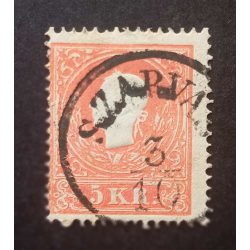 Austria used in Hungary 1858 5 Kr. SZARVAS