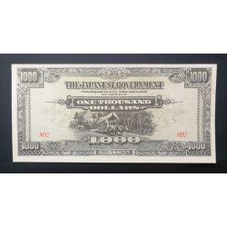 Malájföld Japán megszállás 1000 Dollars 1945 Aunc