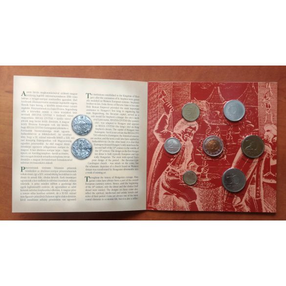 Hungary's 1000-year-old coinage circulation line 2001 decorative case BU