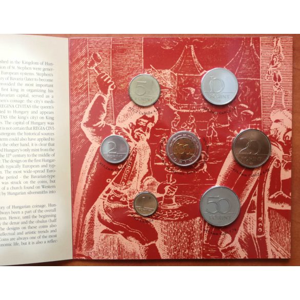 Hungary's 1000-year-old coinage circulation line 2001 decorative case BU