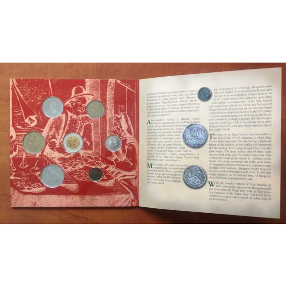 Hungary's 1000-year-old coinage circulation line 2001 decorative case BU