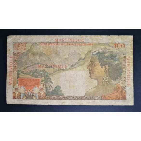Martinique 100 Francs 1947 VG+