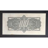 Czechoslovakia 100 Korun 1944 with Czechoslovakia stamp XF specimen