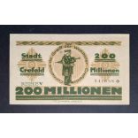 Germany Crefeld 200 Million Mark 1923 VF+