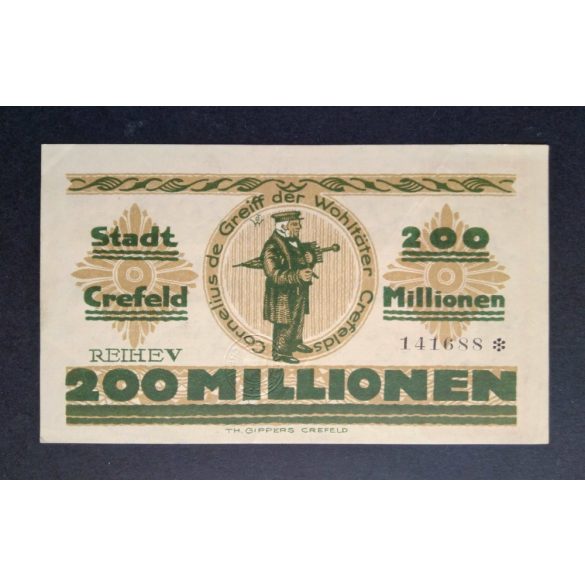 Germany Crefeld 200 Million Mark 1923 VF+