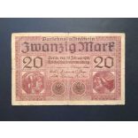 Germany 20 Mark 1918 F