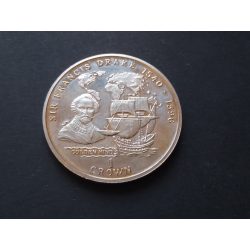   Isle of Man 1 Crown 1999 28 g Ships and explorers copper-nickel