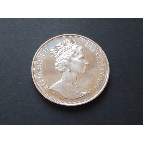 Man-Sziget 1 Crown 1996  28 g Hajók és felfedezők réz-nikkel