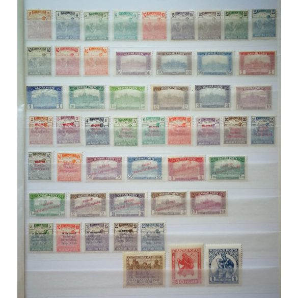 Magyarország 1919-20, 50 db bélyeg, zömében falcos * G3