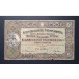 Switzerland 5 Francs 1947 VG+