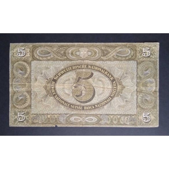 Switzerland 5 Francs 1947 VG+